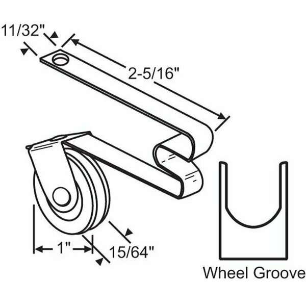 Strybuc Patio Screen Door Roller Assy. 10-314R